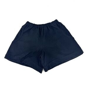 Hearts Desire Black Linen High Waisted Elastic Waist Shorts Womens Small